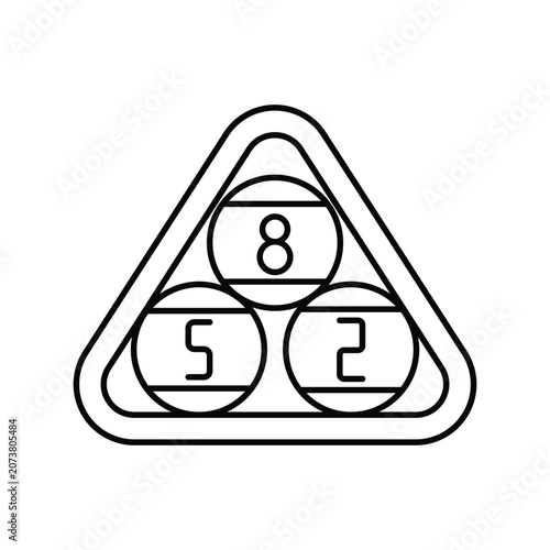 Foto Pool Ball  icon with white background vector stock illustration