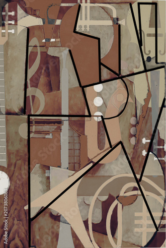 Cuadro en lienzo Music graphic