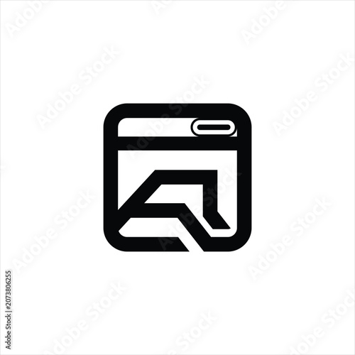 Abstract geometric shape symbol design