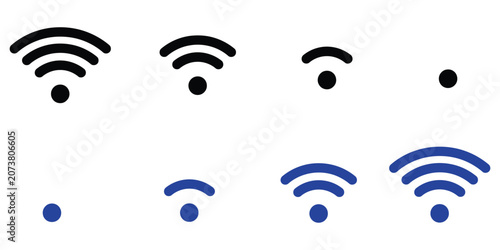 Canvastavla Wifi Icon Featuring Wireless Signal Symbol, Internet Connectivity, Network Commu