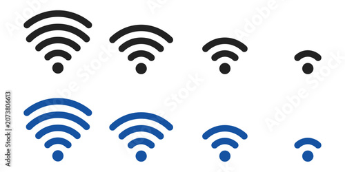 Fotografía Wifi Icon Featuring Wireless Signal Symbol, Internet Connectivity, Network Commu