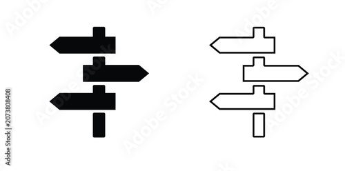 Signpost icon, Signpost Logo, Signpost vector illustration