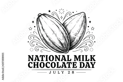 Foto NATIONAL MILK CHOCOLATE DAY vector illustration isolated on white background