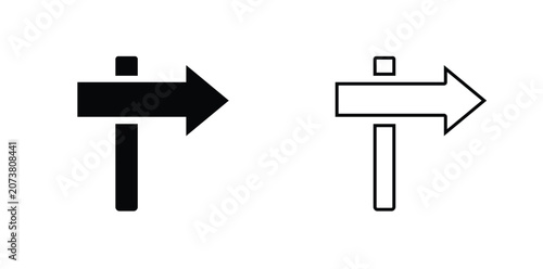 Signpost icon, Signpost Logo, Signpost vector illustration