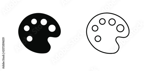 Palette icon, Palette Logo, Palette vector illustration