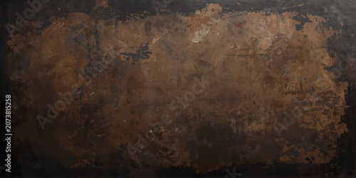 Obraz na plátně Old Rusty Metal Grunge Wall Texture Background with Vintage Aged Surface, Dark B