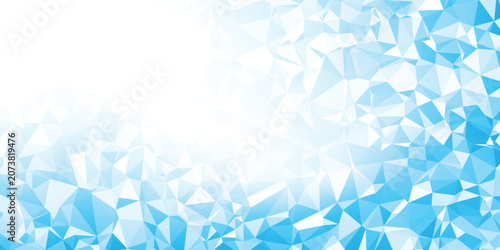 Abstract Ice Crystals Texture with Cool Blue Translucent Frost Pattern Background