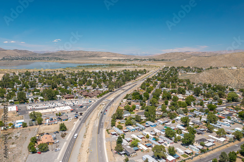 Принти на полотні An aerial view across Reno, Nevada's Lemmon Valley suburb