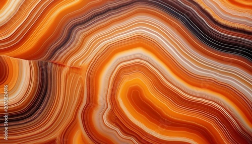 Lines Of Orange Agate Macro Texture