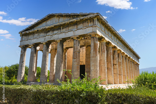 Bild auf Leinwand Temple of Hephaestus ancient Greek architecture in Athens, Greece