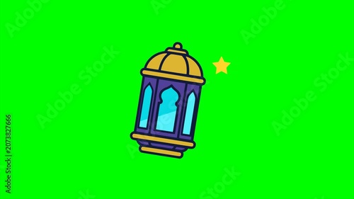 lantern lamp light muslim Islam decoration ramadan mubarak culture religion animation HD 4K