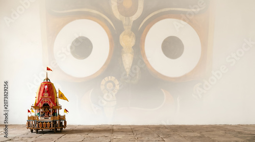 Jagannath rath yatra hindu festival divine idols with traditional jewelry spiritual india 