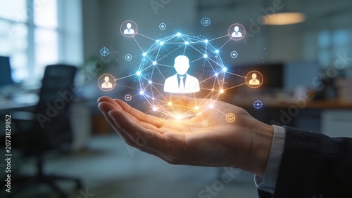 Business Hands Using AI Assistant on Laptop for Productivity and Workflow Automation