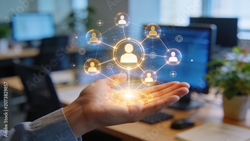 Business Hands Using AI Assistant on Laptop for Productivity and Workflow Automation