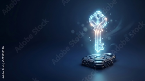 Glowing Light Bulb on Dark Background Symbolizing Innovation, Energy, Creativity and Electric Power Concept with Bright Blue Light Effect