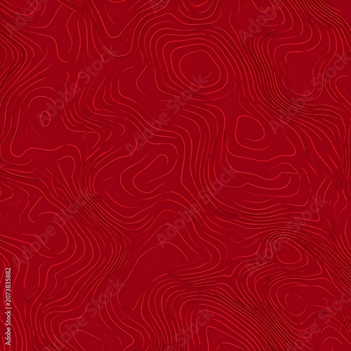 Red abstract background with wavy lines.