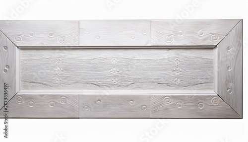 White Headboard Panel Isolated On White Backgorund