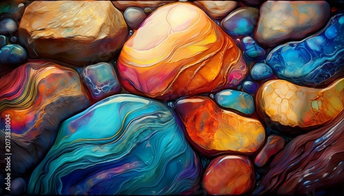 Stone And Colorful Natural Earth Textures Mixed In Beautiful Abstract Background Generative Ai