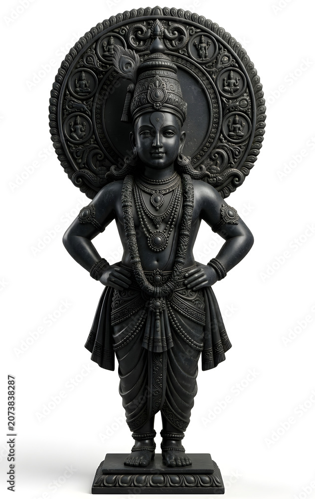 Fototapeta premium 3d AI Generated of Ashadi Ekadashi festival of Lord Vitthal, Panduranga from Pandharpur, Maharashtra, India. Happy Ashadi Ekadashi 