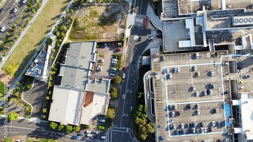 фотографія Aerial view of multilevel car park