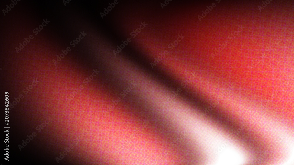 Naklejka premium Glowing Red Pink Silk Wave Shape on Dark Grainy Background, Futuristic Noise Texture Banner Design