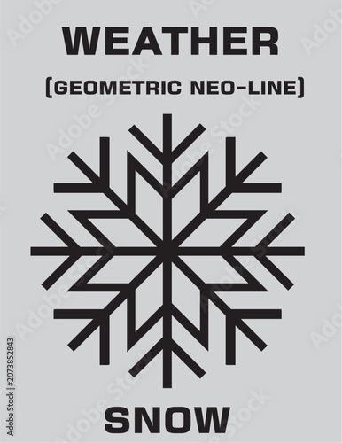 Weather forecast icon set in geometric neo-line style isolated on background.