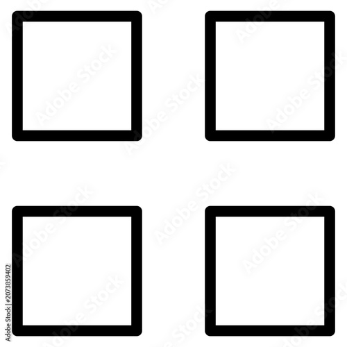UI icon with interface elements, dashboard, mobile app and web design symbols modern outline vector collection
