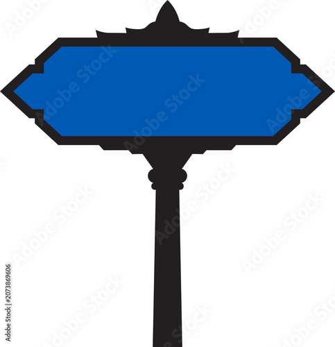 Thailand Street Signpost. Thai Soi Post. Element Blank Template for Text