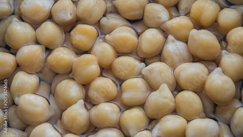 full screen image of chickpeas boiled in water