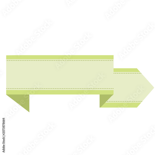 Green Business Arrow Ribbon Banner