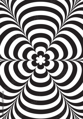 Op Art Blooming Flower Illusion