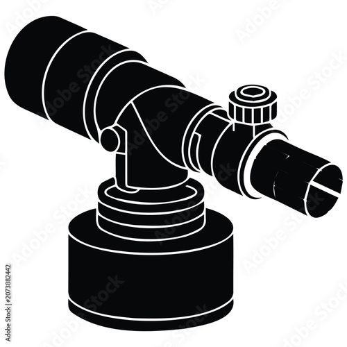Εκτύπωση καμβά Optical scientific instrument silhouette for research and inspection