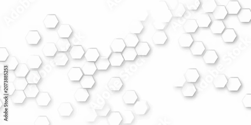 Принти на полотні Abstract White Feather Cloud Background with Floating 3D Blue Spheres and Glossy