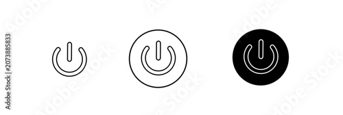 Power button icon set