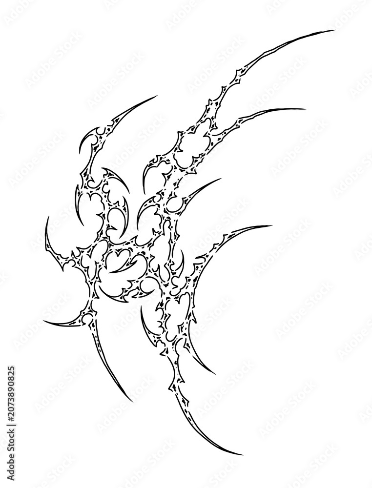 Naklejka premium Cybersigilidm tribal tattoo