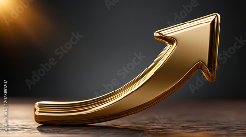 Golden Upward Arrow Symbol:...