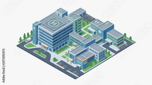 Tableau sur toile Modern Corporate Campus Complex.