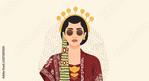 Woman wearing sunglasses and jewelry.
