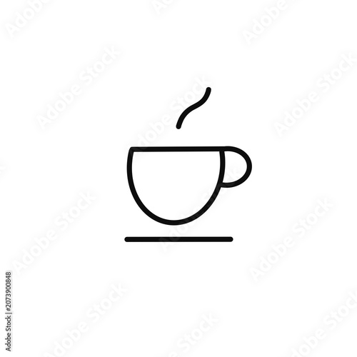 Coffee Cup Line Icon for Cafe and Restaurant