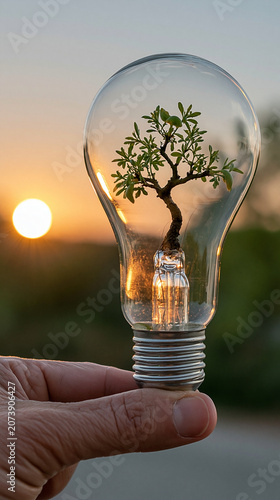 New Idea Bulb with Tree and...