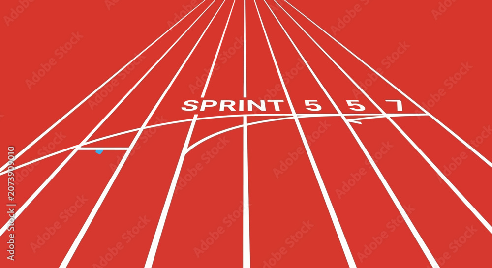 Foto Convergent Lines Red Background Sprint Vector Illustration