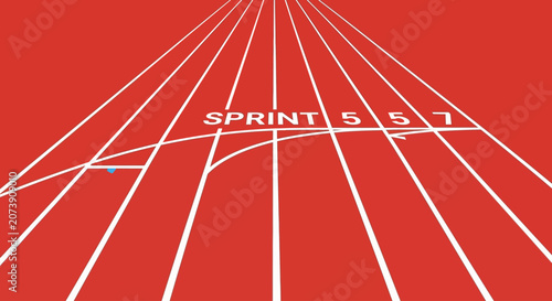 Foto Convergent Lines Red Background Sprint Vector Illustration