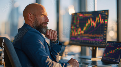 Trader's Gaze: A middle-age...