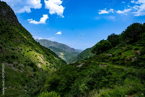 mountain landscape with clouds