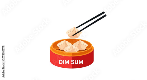 Valokuva Dim Sum Illustration