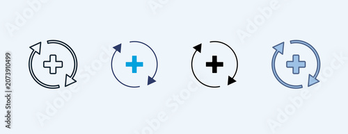 Konstfotografi Recover Multiple Icon Illustration Vector