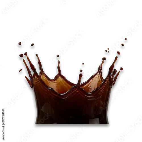 Coffee splash isolated on white background