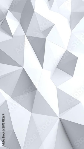 Minimalist white low poly geometric background texture