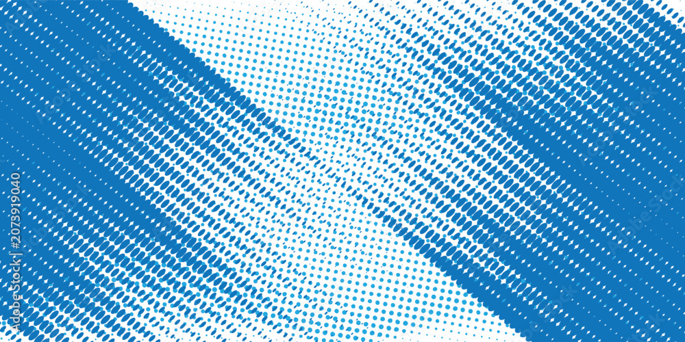 Fototapeta premium blue color pattern gradient grunge texture background. Dots pop art comics sport style vector illustration Abstract background dark white with modern corporate concept