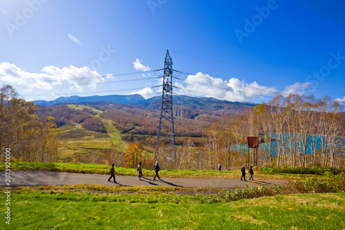 Nature trails at Mt. Naeba in Autumn located in Echigo Yuzawa, Niigata Prefecture, Japan.